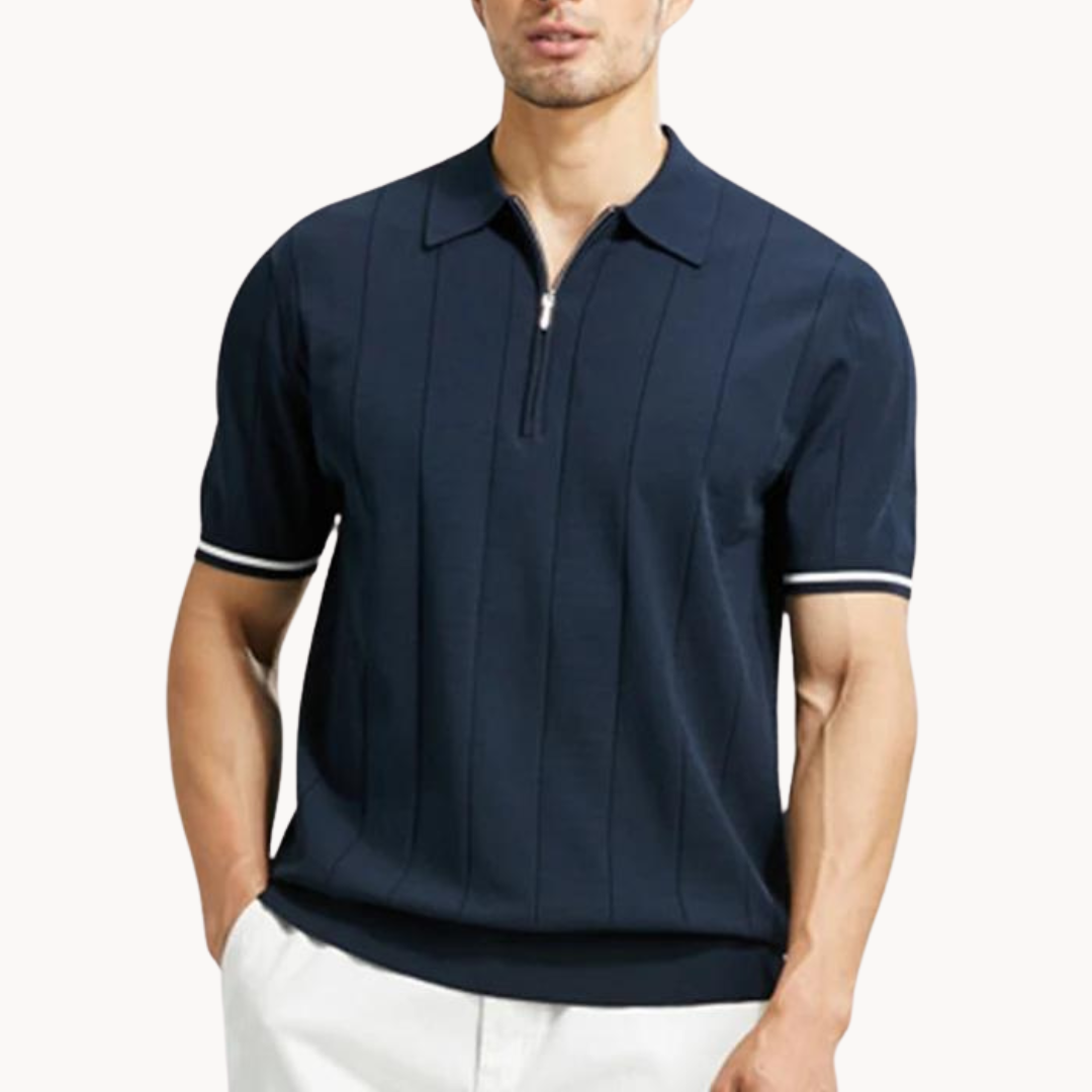 Moda™ | Stylish Reißverschluss Polo