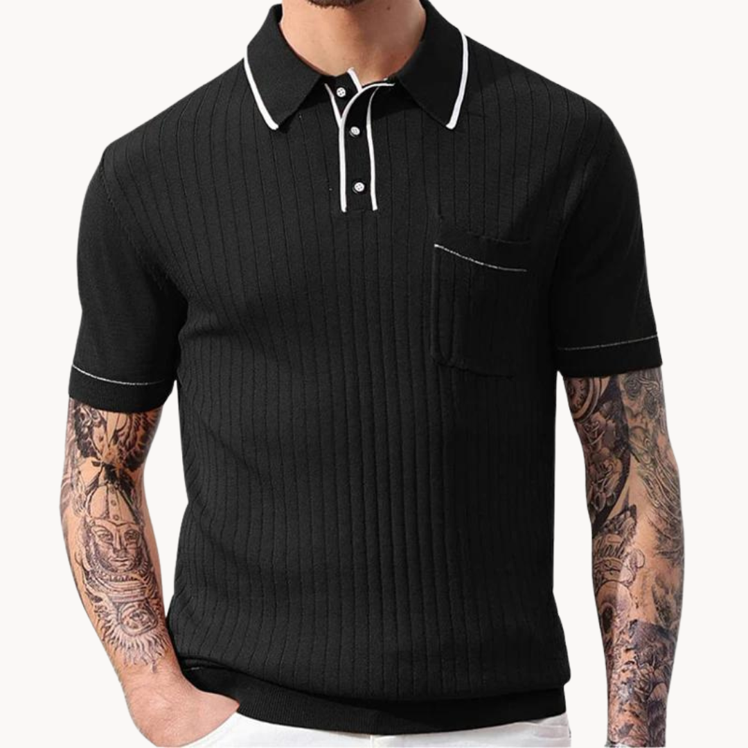 Moda™ | Vintage Geripptes Polo