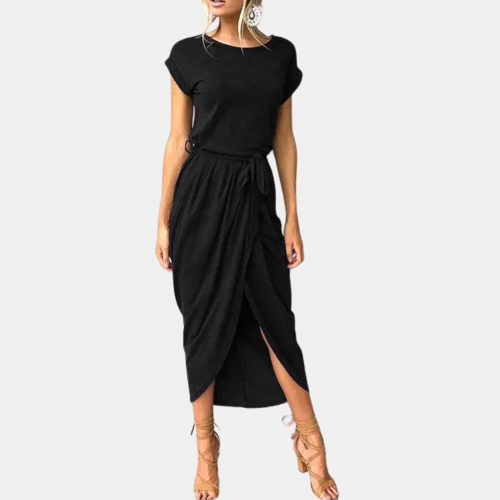 Lässiges kurzärmeliges Sommerkleid