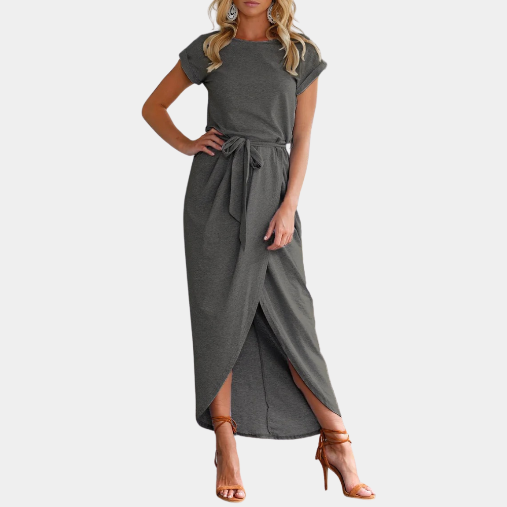 Lässiges kurzärmeliges Sommerkleid