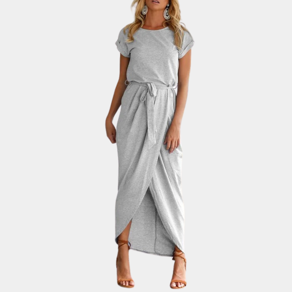 Lässiges kurzärmeliges Sommerkleid
