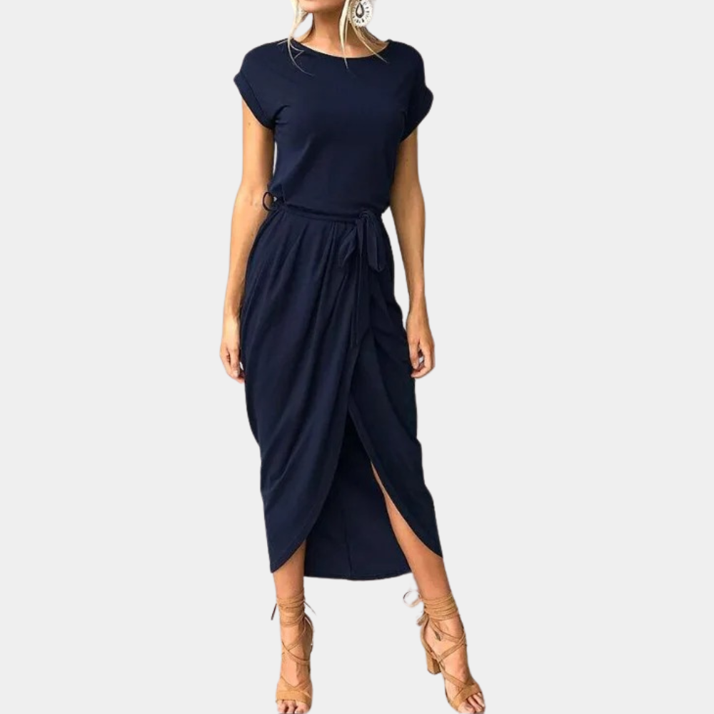 Lässiges kurzärmeliges Sommerkleid