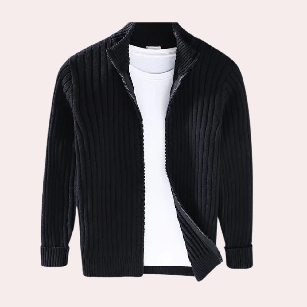 Moda™ | Stylische Strickjacke mit Reißverschluss für Herren