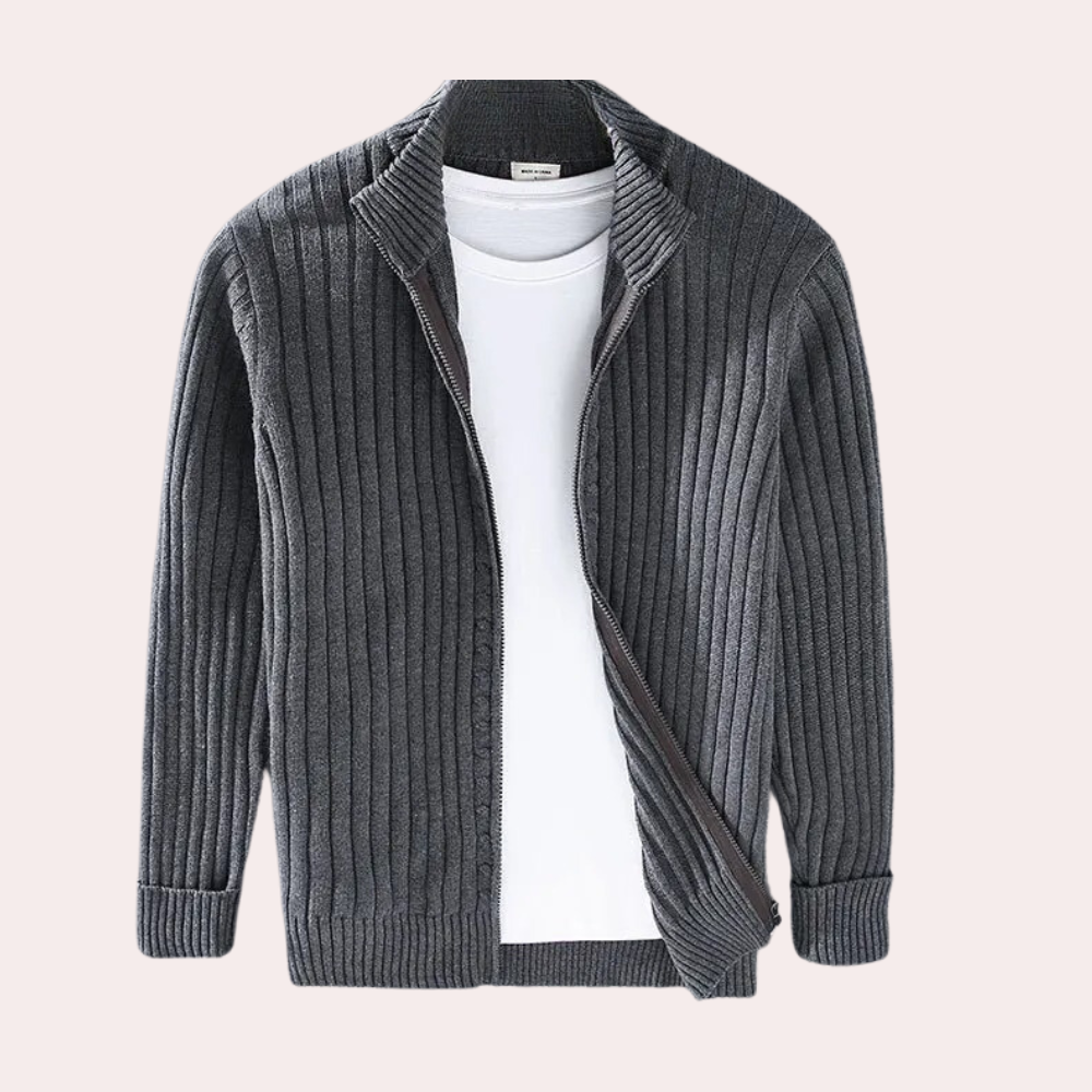 Moda™ | Stylische Strickjacke mit Reißverschluss für Herren