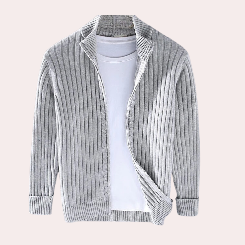 Moda™ | Stylische Strickjacke mit Reißverschluss für Herren