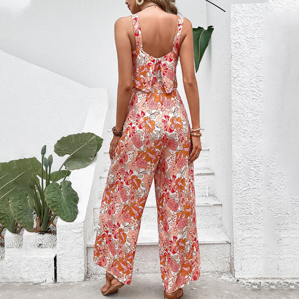 Mia™ | Eleganter geblümter Damen-Jumpsuit