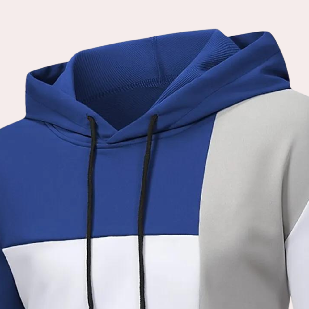 Moda™ | Stilvolles Herren-Kapuzensweatshirt mit Farbblock