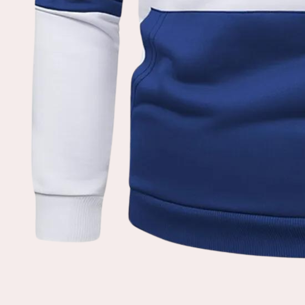 Moda™ | Stilvolles Herren-Kapuzensweatshirt mit Farbblock