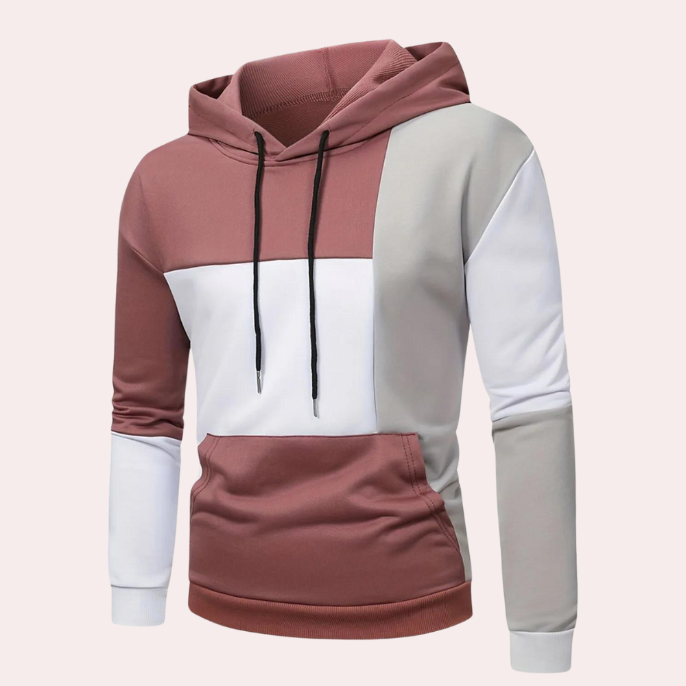 Moda™ | Stilvolles Herren-Kapuzensweatshirt mit Farbblock