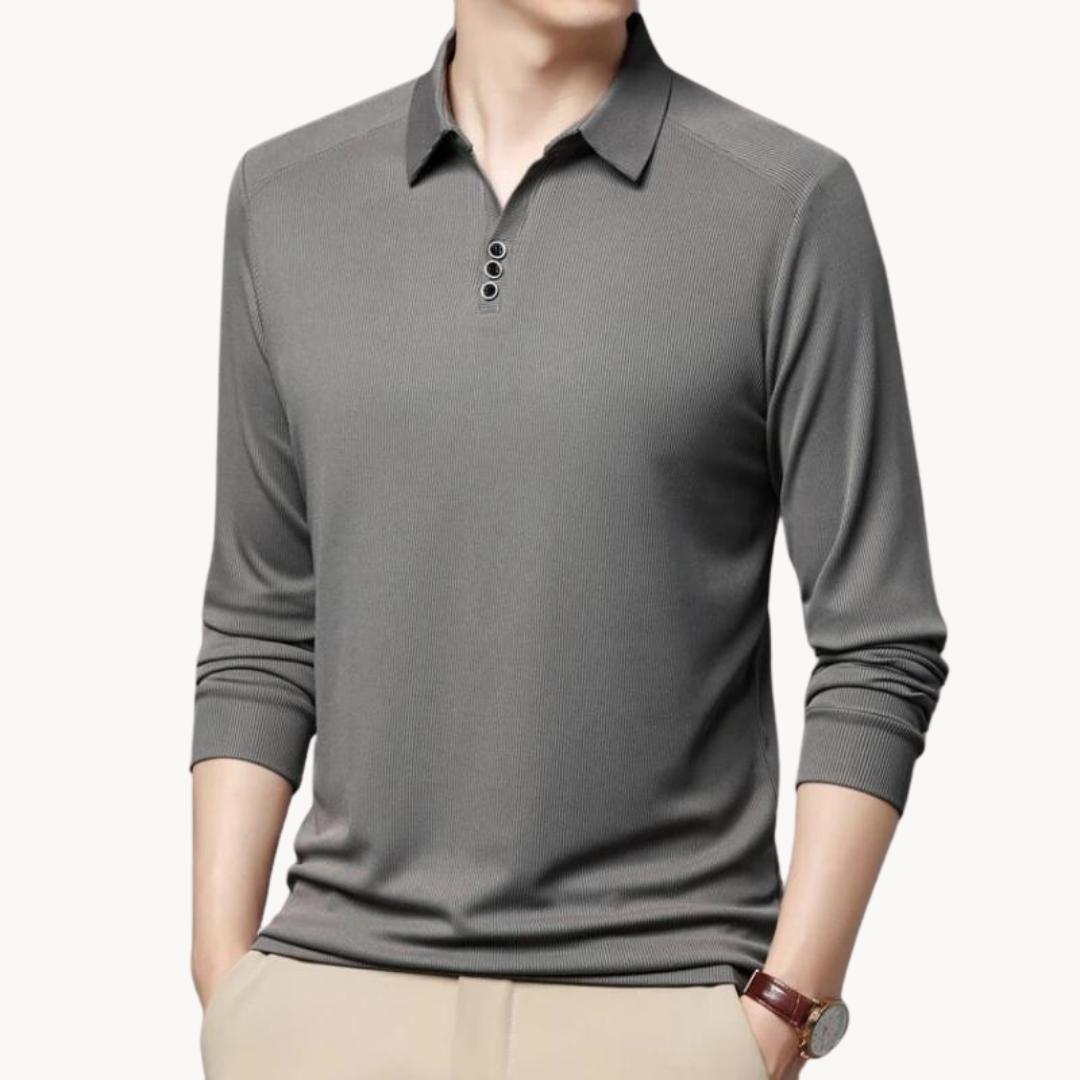 Moda™ | Versatile Langarm Poloshirt