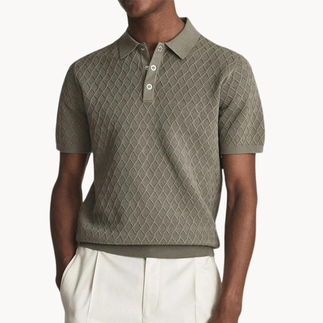 Moda™ | Klassisch Strukturiert Gestricktes Polo