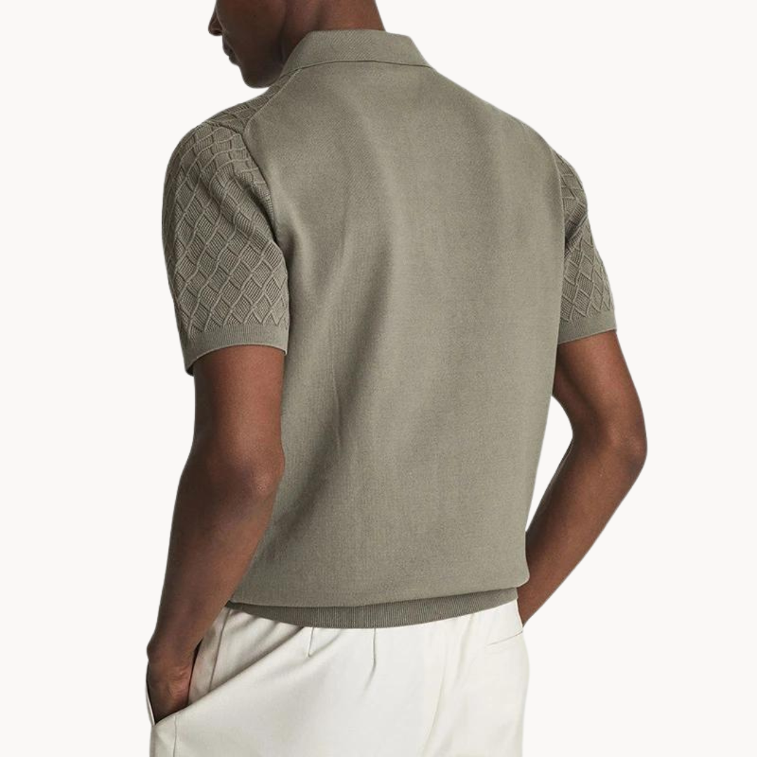 Moda™ | Klassisch Strukturiert Gestricktes Polo