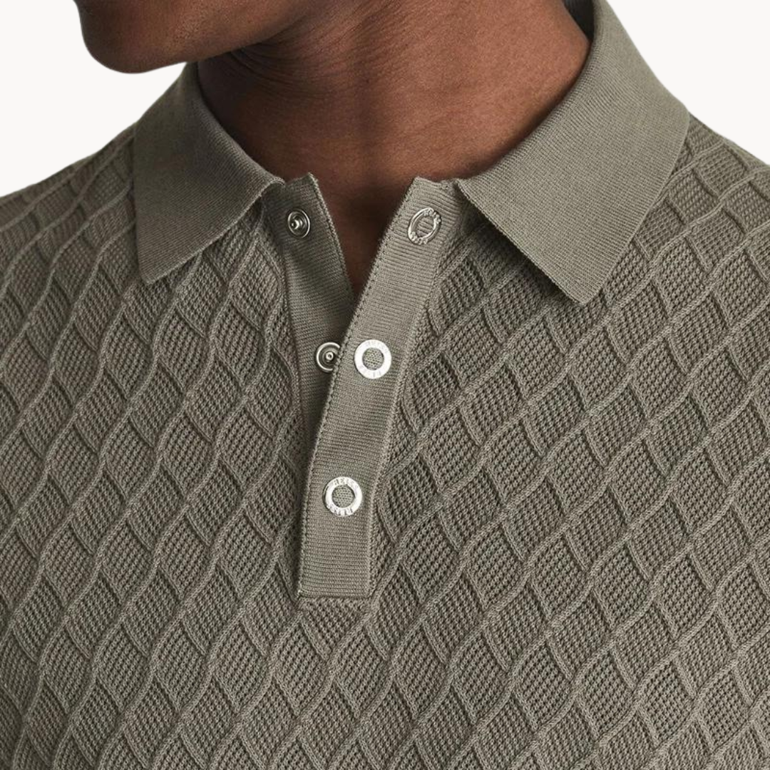 Moda™ | Klassisch Strukturiert Gestricktes Polo