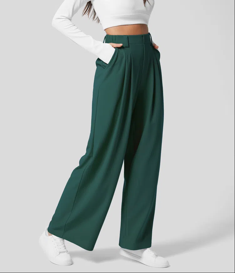 Bequeme und formende Hose | Dunkelgrün