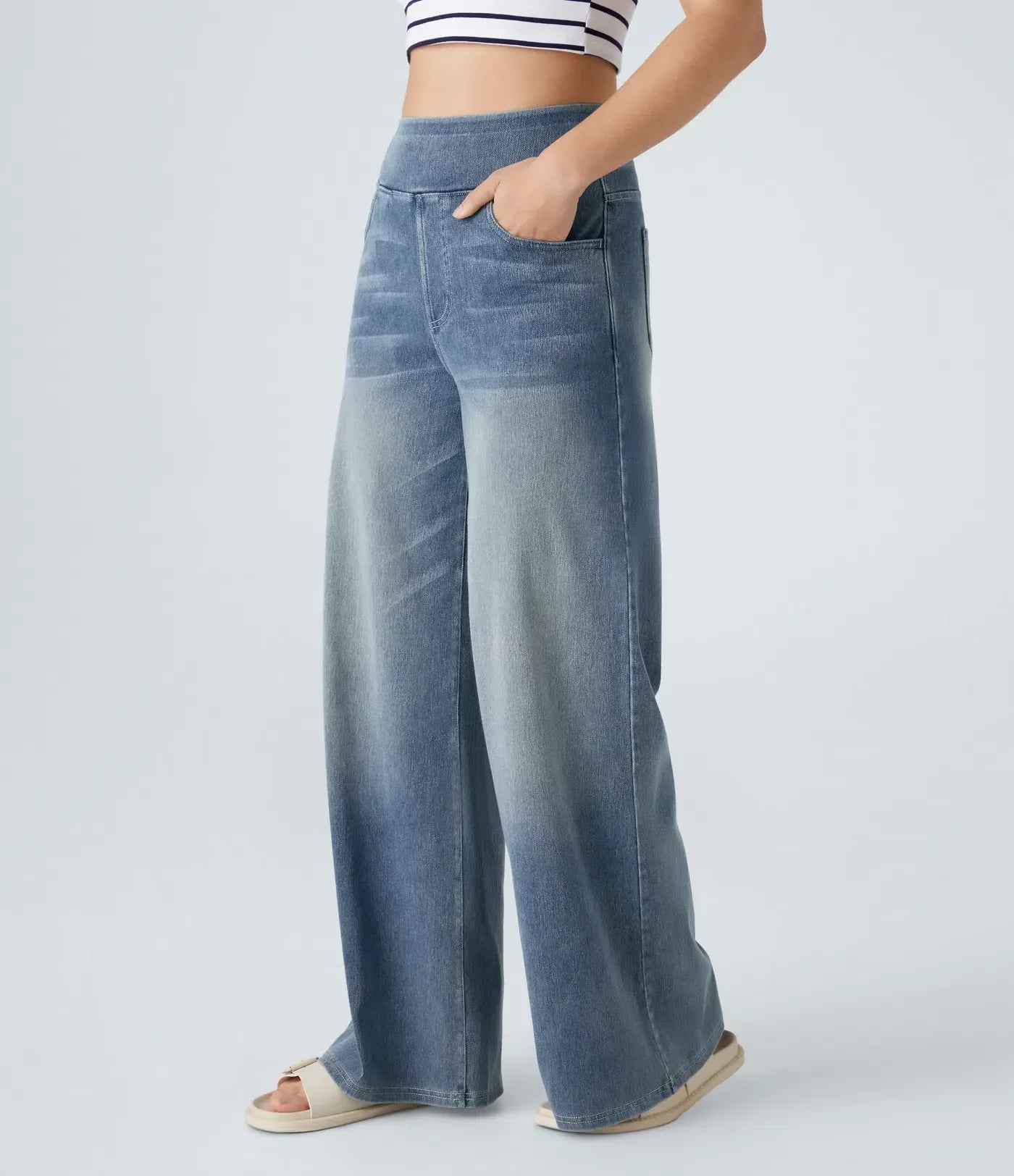 Moda™ | Elastische Hosen mit hohem Bund