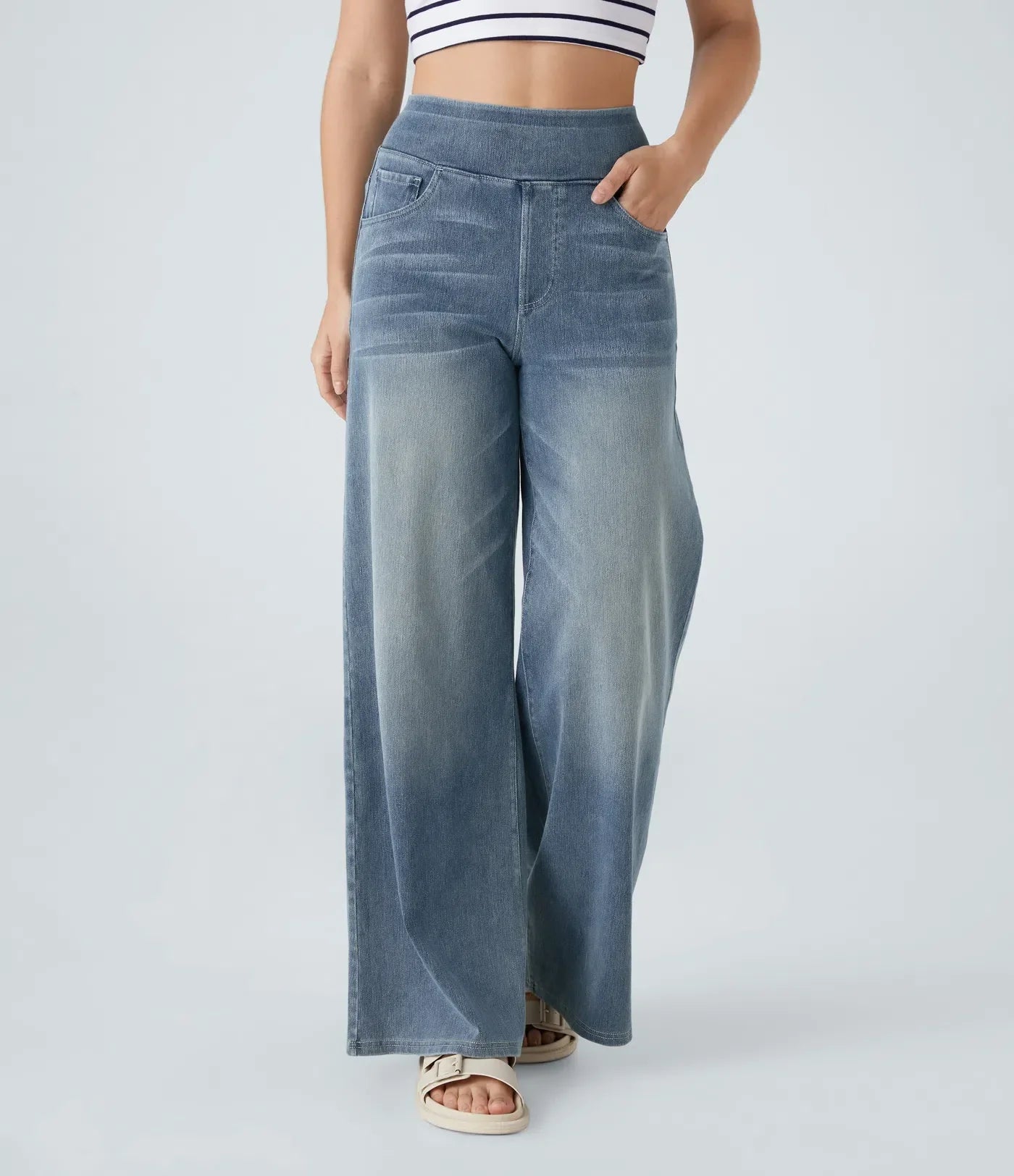 Moda™ | Elastische Hosen mit hohem Bund