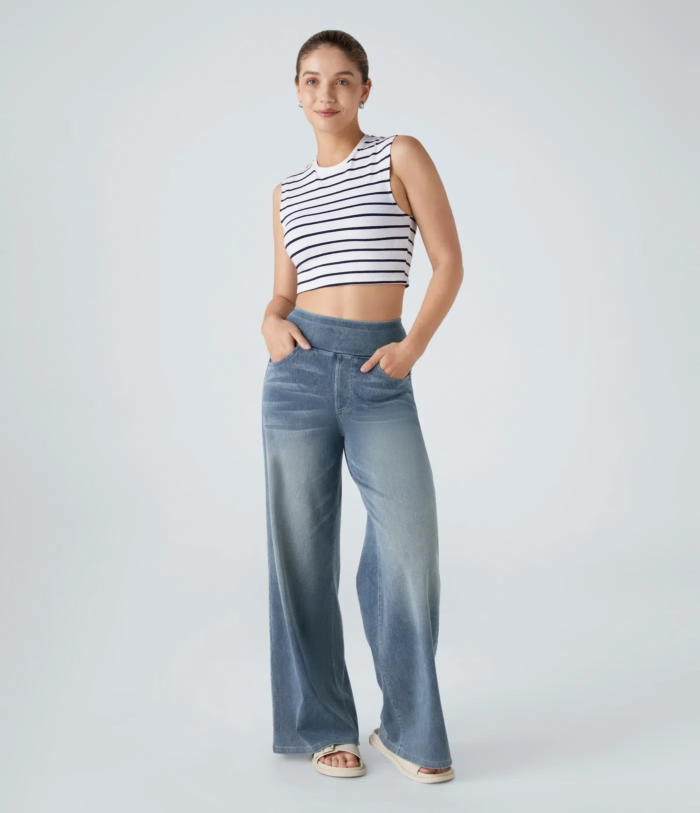 Moda™ | Elastische Hosen mit hohem Bund