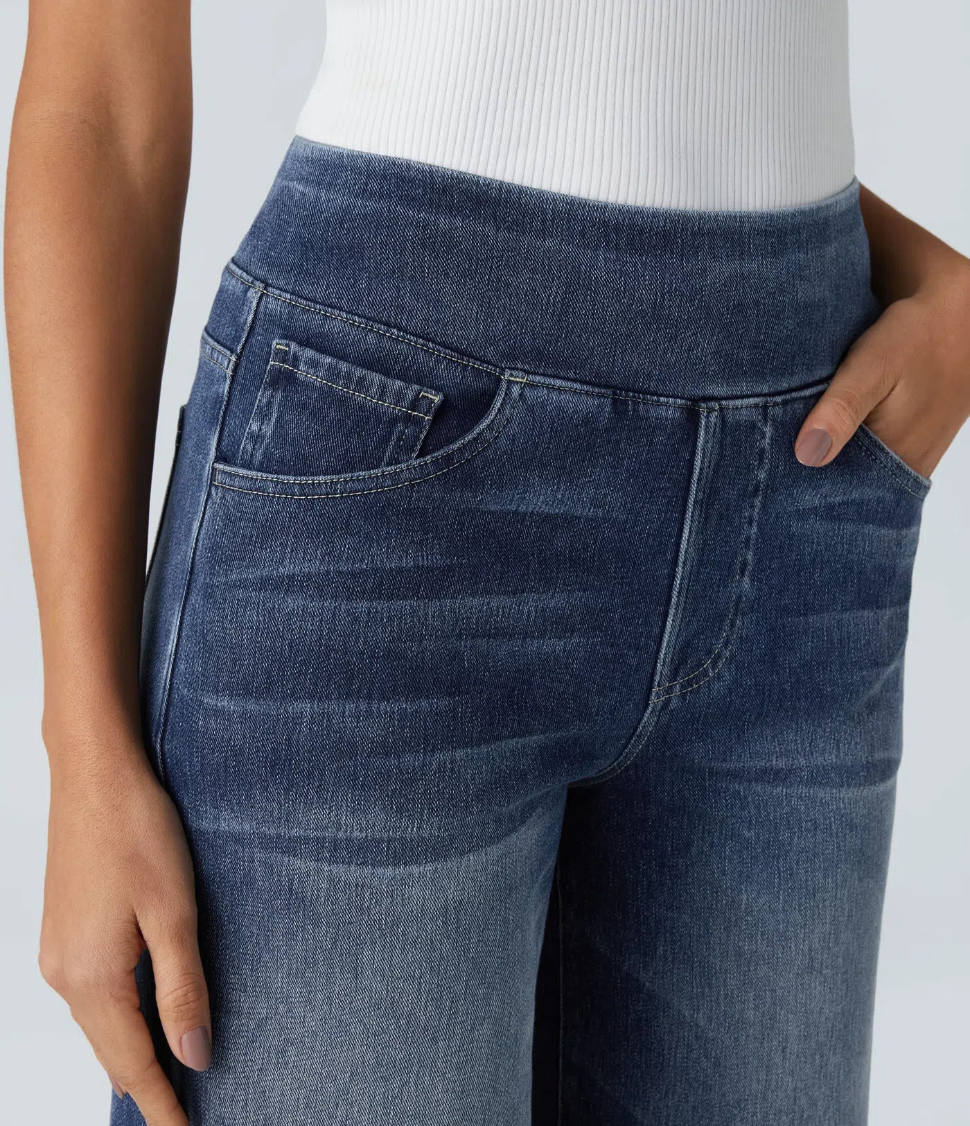 Moda™ | Elastische Hosen mit hohem Bund