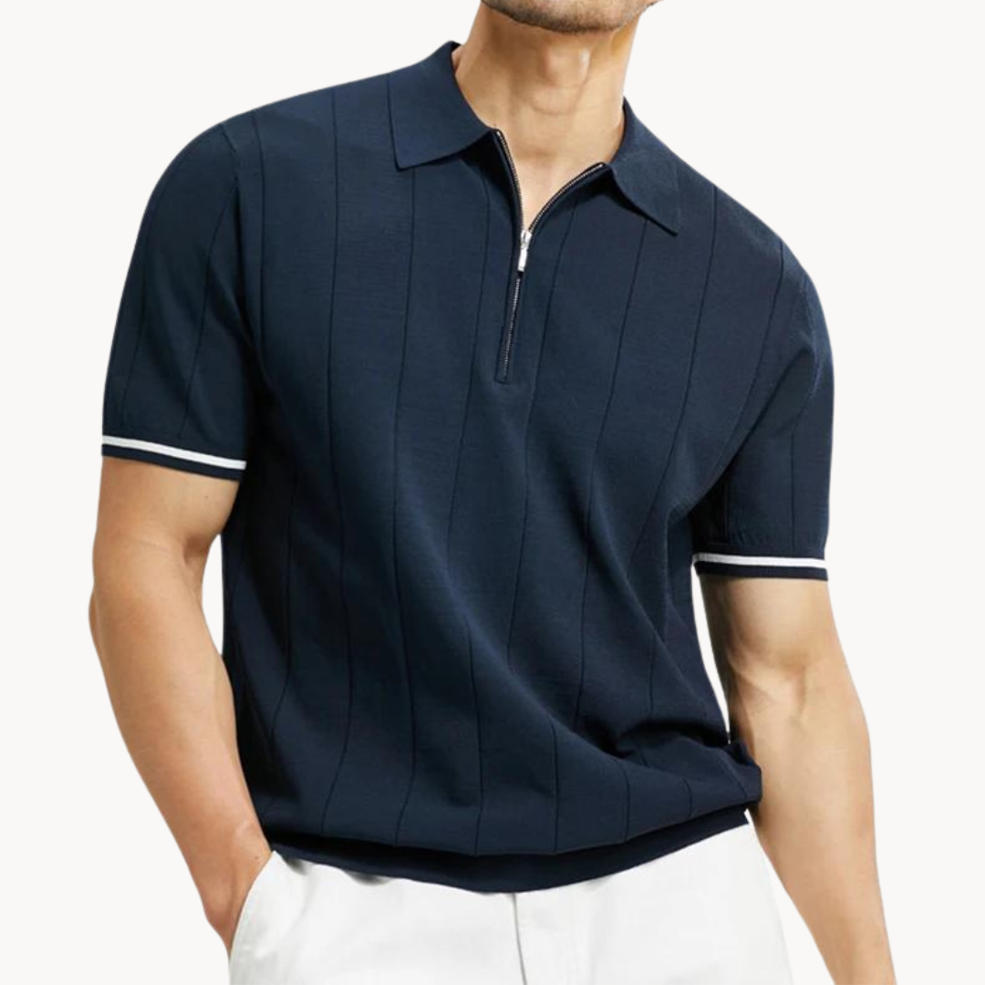 Moda™ | Stylish Reißverschluss Polo