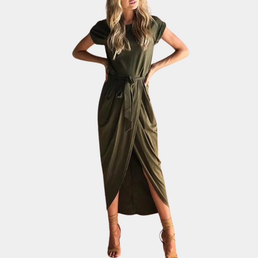Lässiges kurzärmeliges Sommerkleid