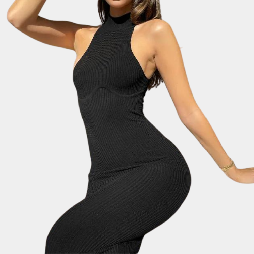 Trendiges rückenfreies Damenkleid 