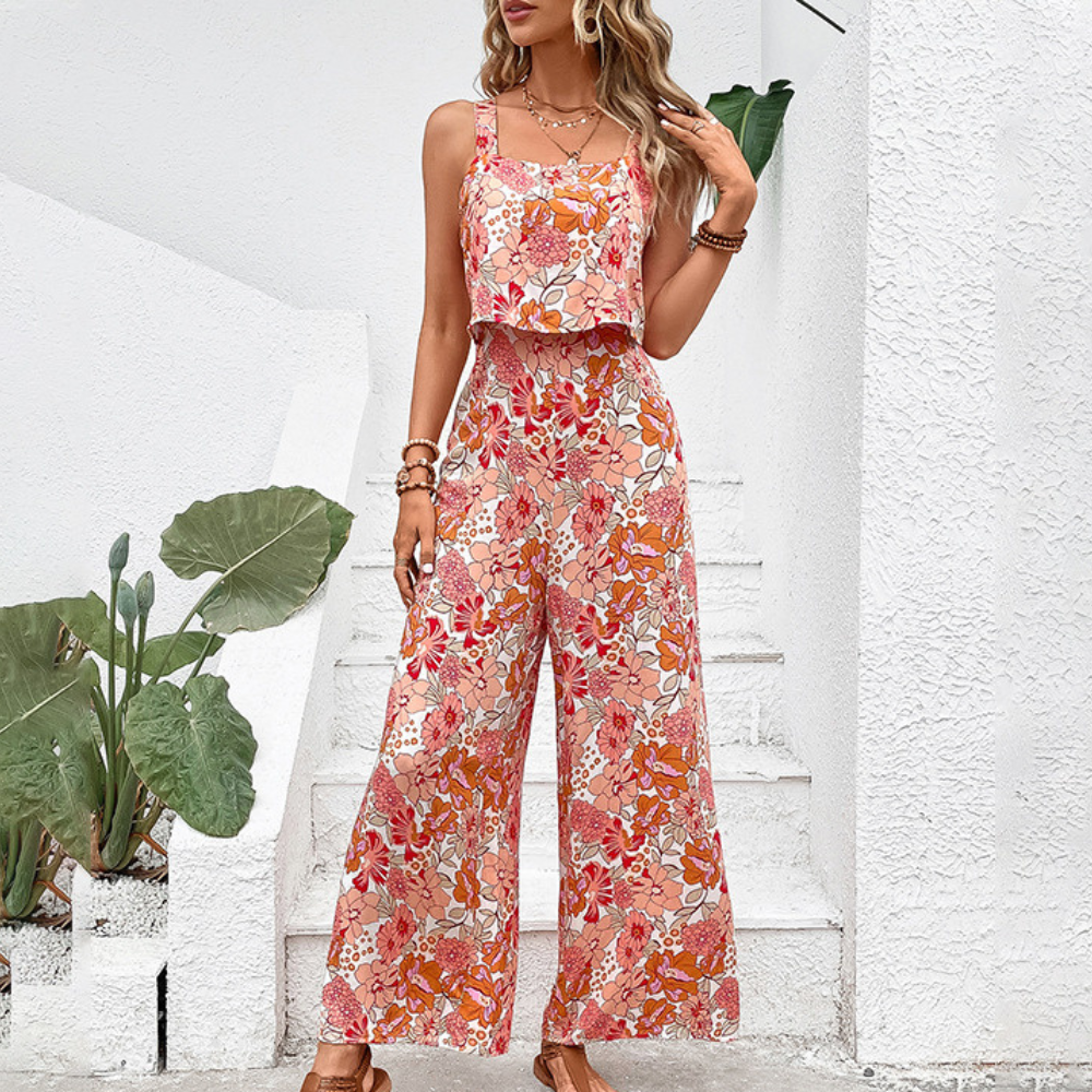 Mia™ | Eleganter geblümter Damen-Jumpsuit