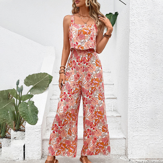 Mia™ | Eleganter geblümter Damen-Jumpsuit
