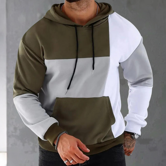 Moda™ | Stilvolles Herren-Kapuzensweatshirt mit Farbblock