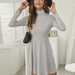 Moda™ | Einfarbiges Winterkleid für Damen