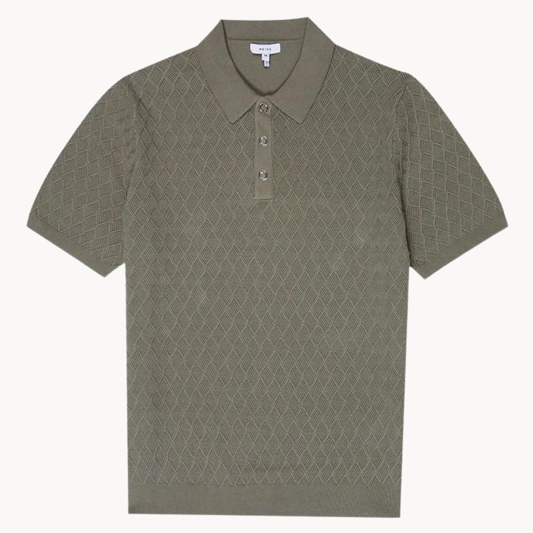 Moda™ | Klassisch Strukturiert Gestricktes Polo