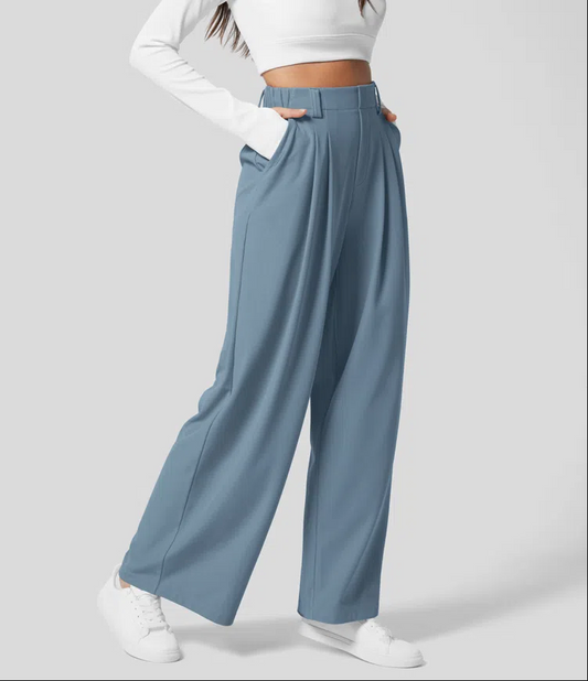 Bequeme und formende Hose | Türkis